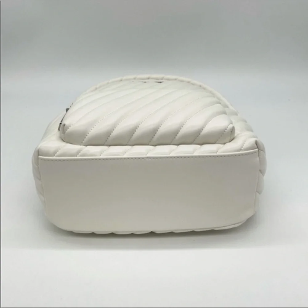 New Michael Kors Medium Erin Backpack Optic White